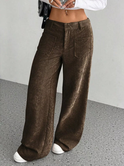 Wide Leg Corduroy Pants