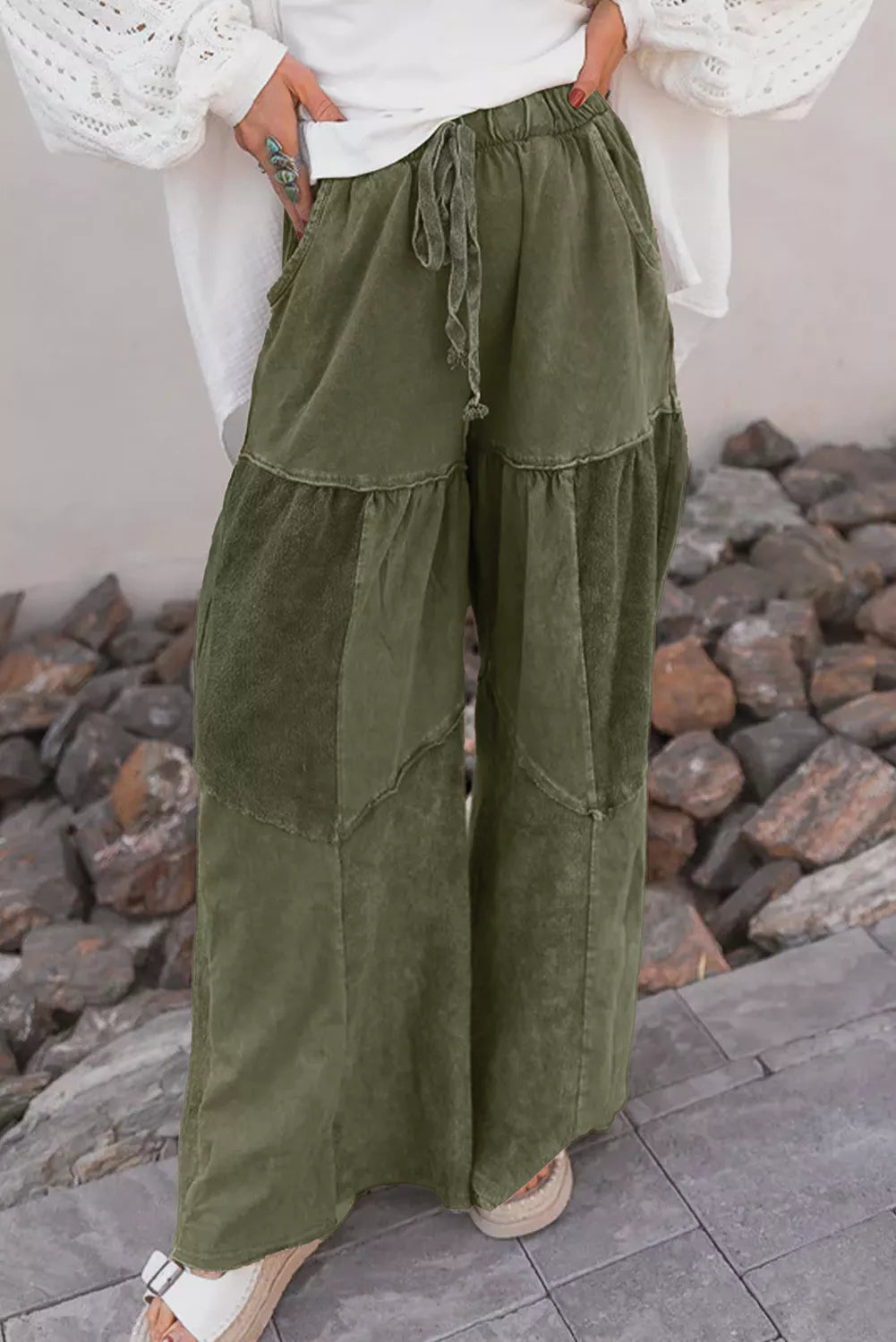 Tiered Wide Leg Pants