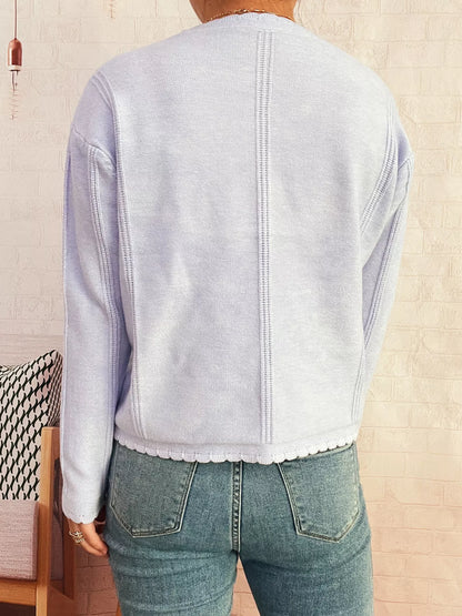 Cherry Embroidered Button Up Cardigan