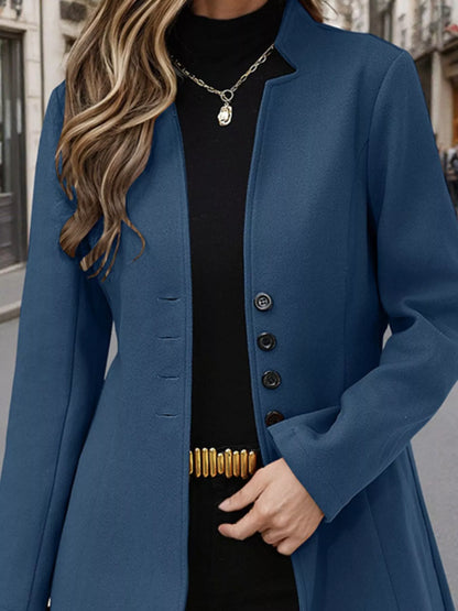 Button Up Long Sleeve Coat