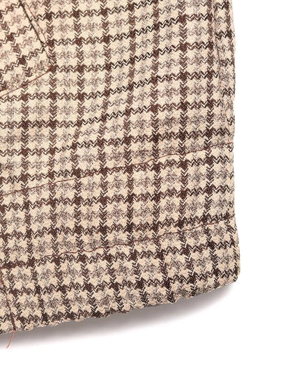 Plaid Zip Up Long Sleeve Jacket