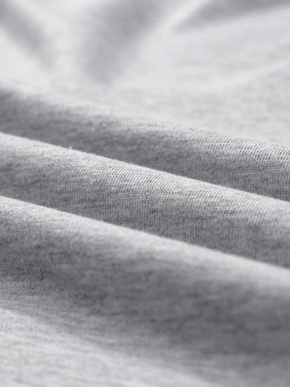 USA Lettering Patch Notched Neck T-Shirt