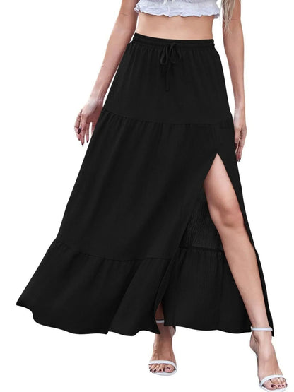 Full Size Slit Maxi Skirt Plus Size
