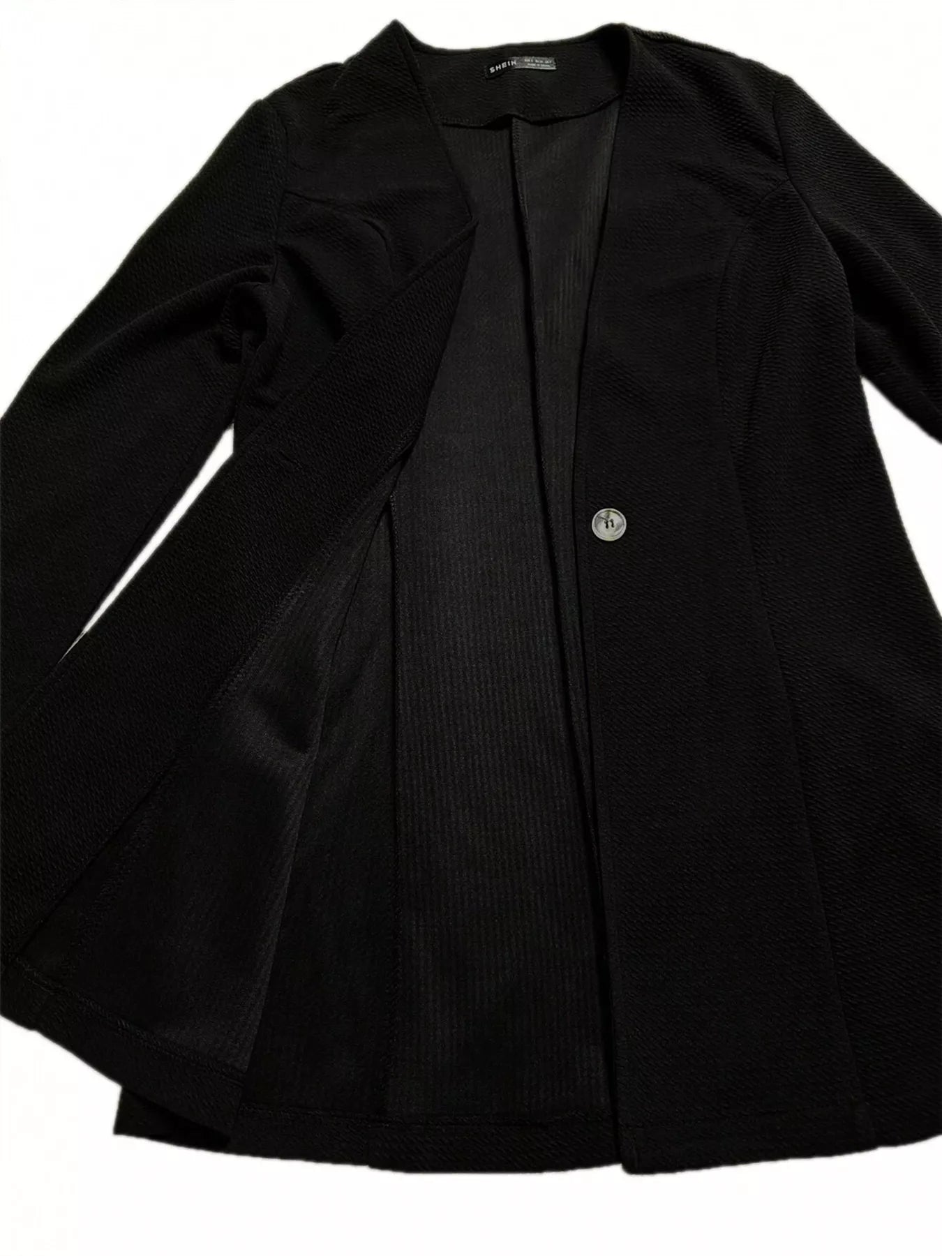One Button Long Sleeve Blazer