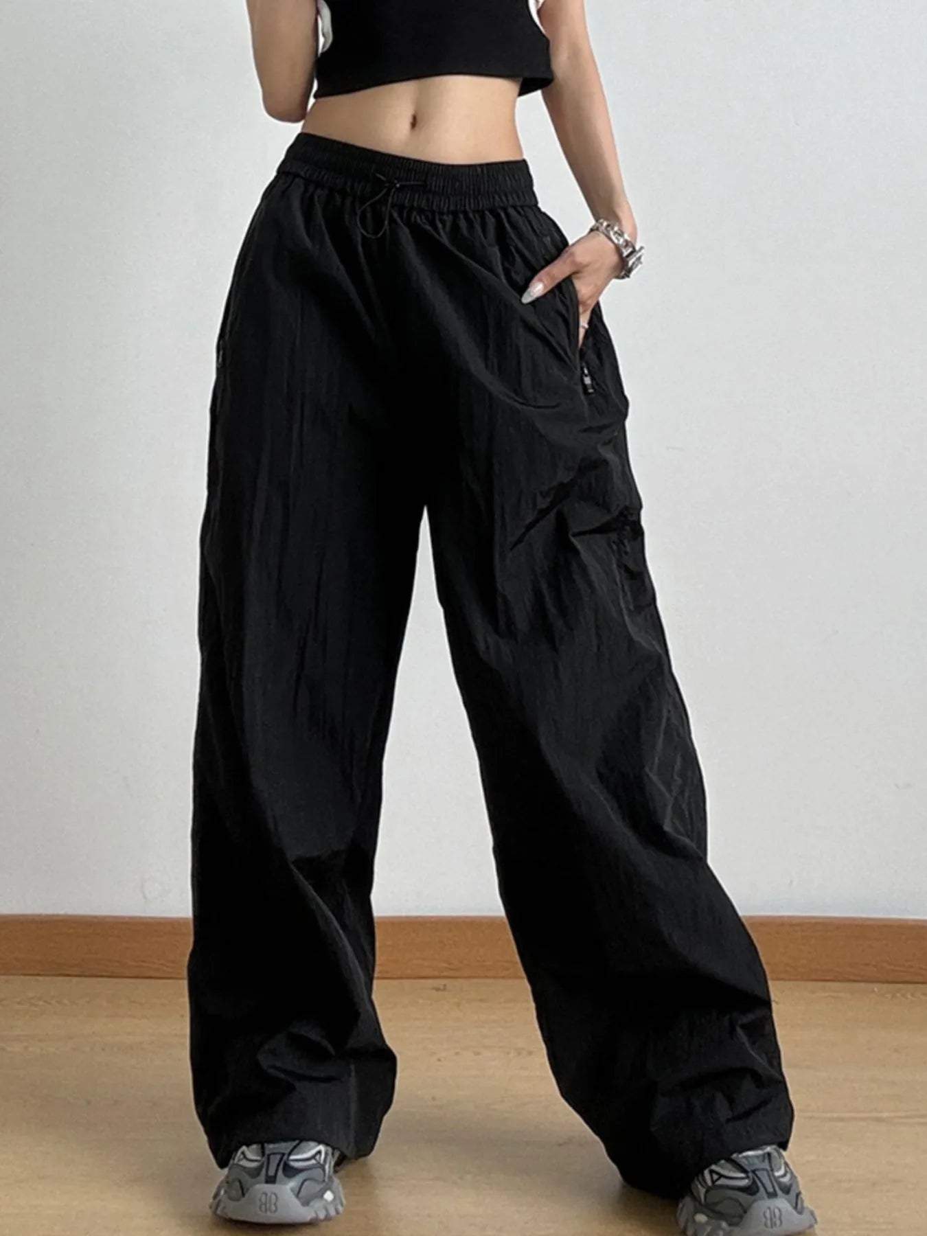 Wide Leg Drawstring Pants