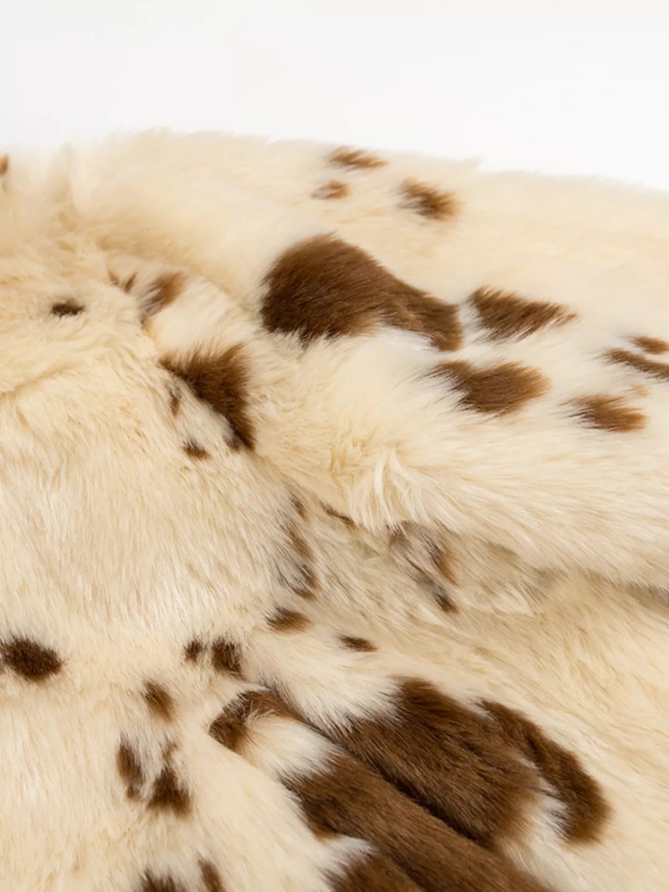 Faux Fur Zip Up Cropped Outerwear