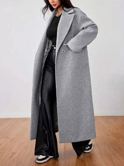 Wool-Blend Longline Overcoat