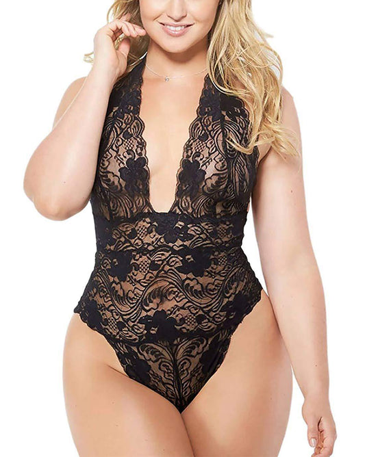 Plus Size Sexy Lingerie Women Lace Sexy Jumpsuit One-Piece Pajamas Nightdress Sexy Lingerie
