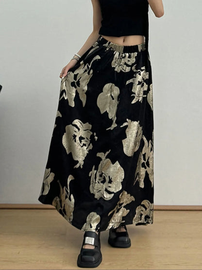 Printed Wide Leg Skirt