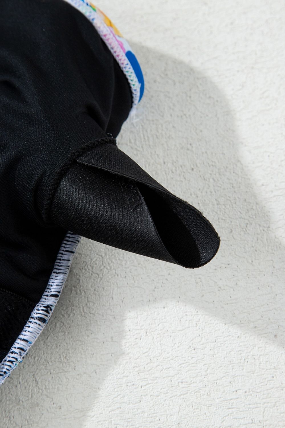 Floral Gingham Halter Neck Drawstring One Piece Swimwear