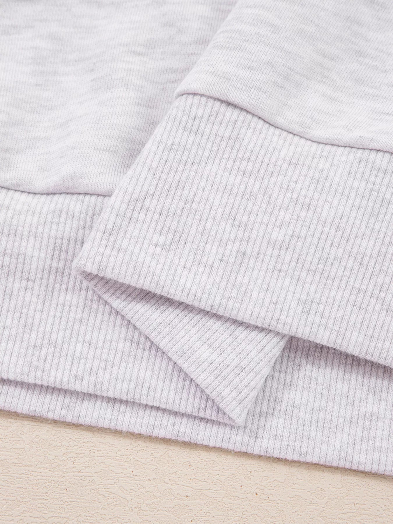 Contrasted Trim Frilled Collar Drop Shoulder Top and Drawstring Pant Set