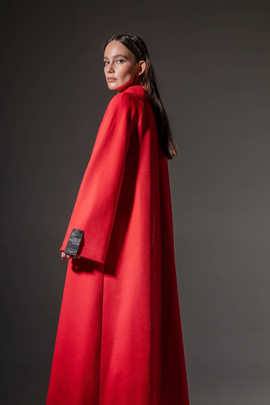 Chester Premium Wool Cashmere Coat in Sicily Red