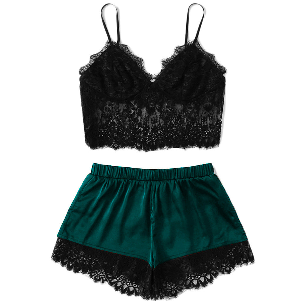 Sexy Underwear Sexy Seduction Lace blackish green