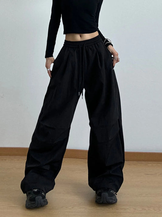Oversized Wide Leg Pants Black