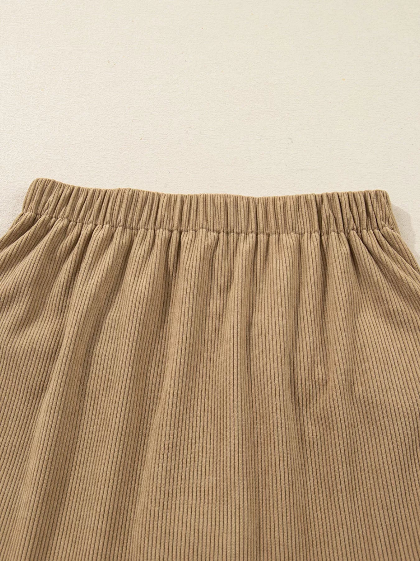 Corduroy Buttoned Front Mini Skirt