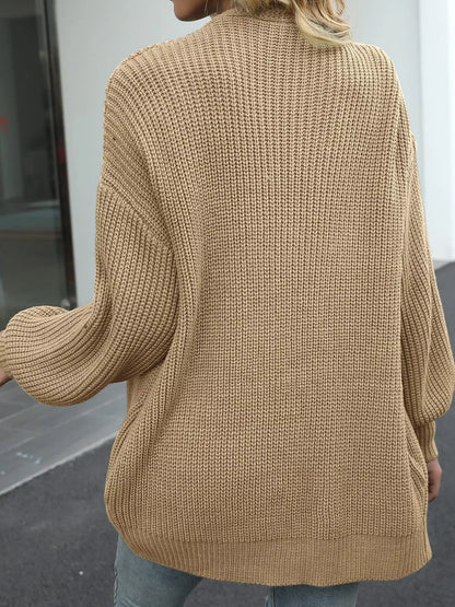 Oversized Chunky Knit Open Front Cardigan
