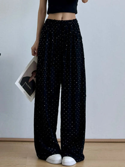 Drawstring Wide Leg Pants