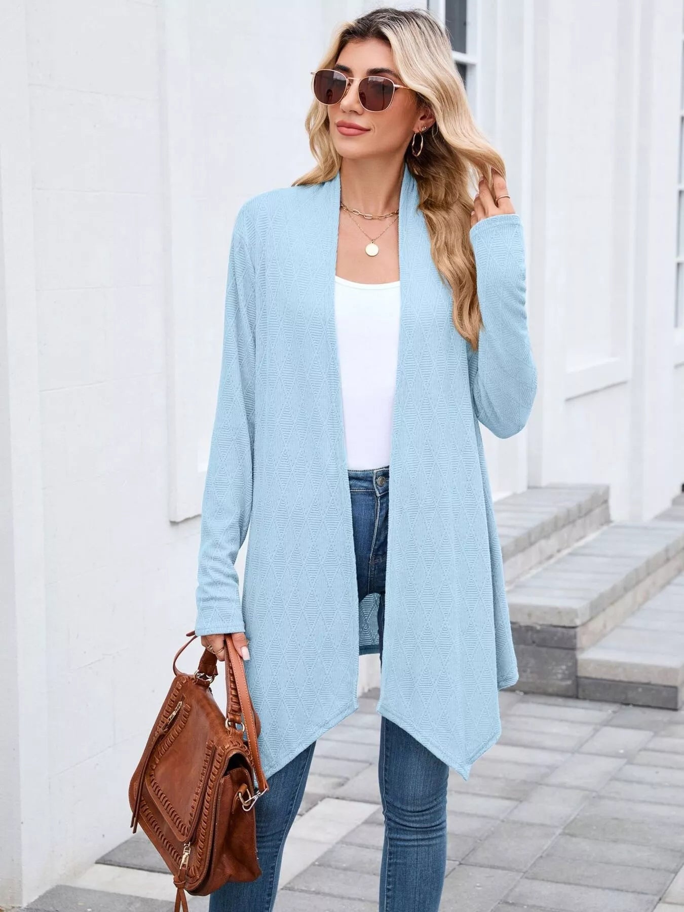 Open Front Long Cardigan