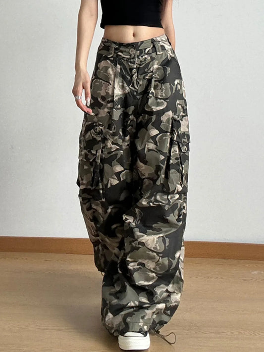 Camouflage Wide Leg Pants