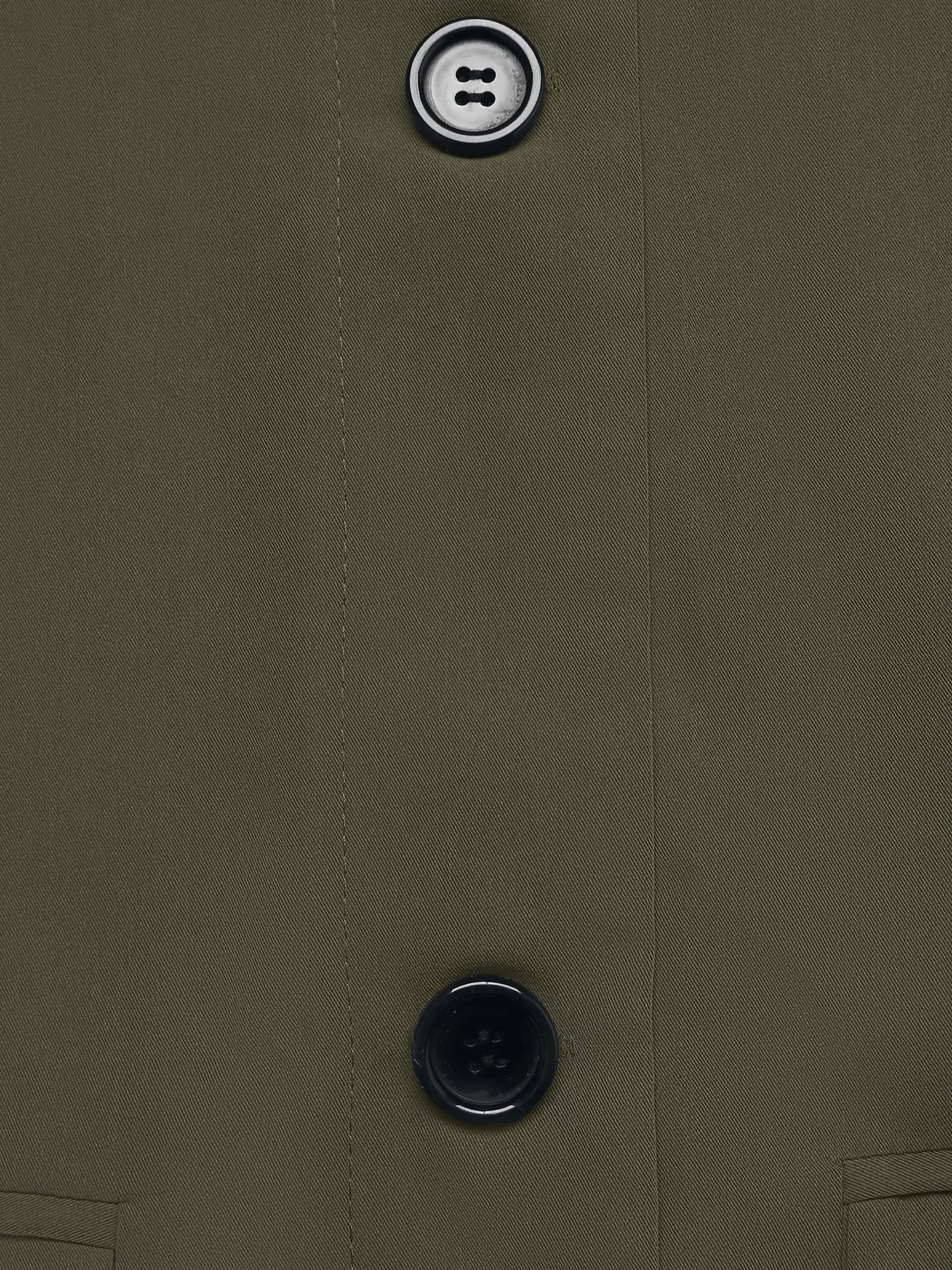 Contrast Collar Button Up Coat