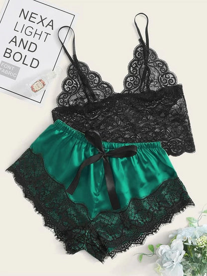 Pajamas Artificial Silk Home Wear Women Sexy Underwear