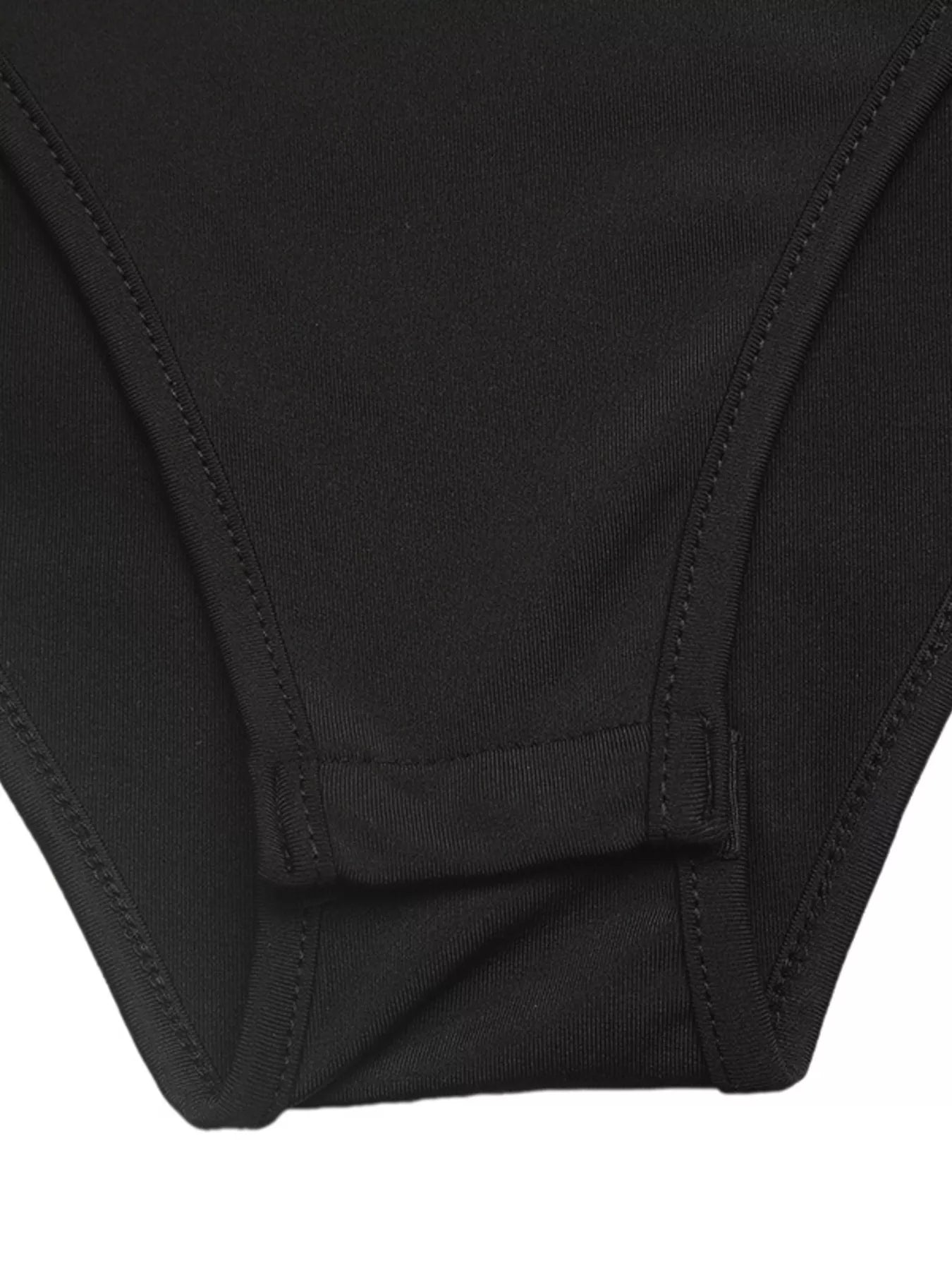 Leopard Trim V-Neck Long Sleeve Bodysuit