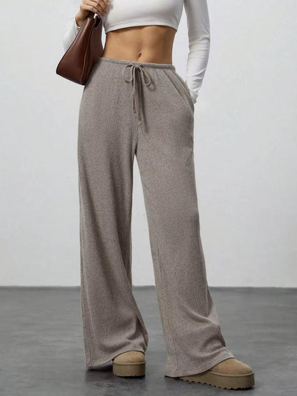 Relaxed Fit Wide Leg Pants