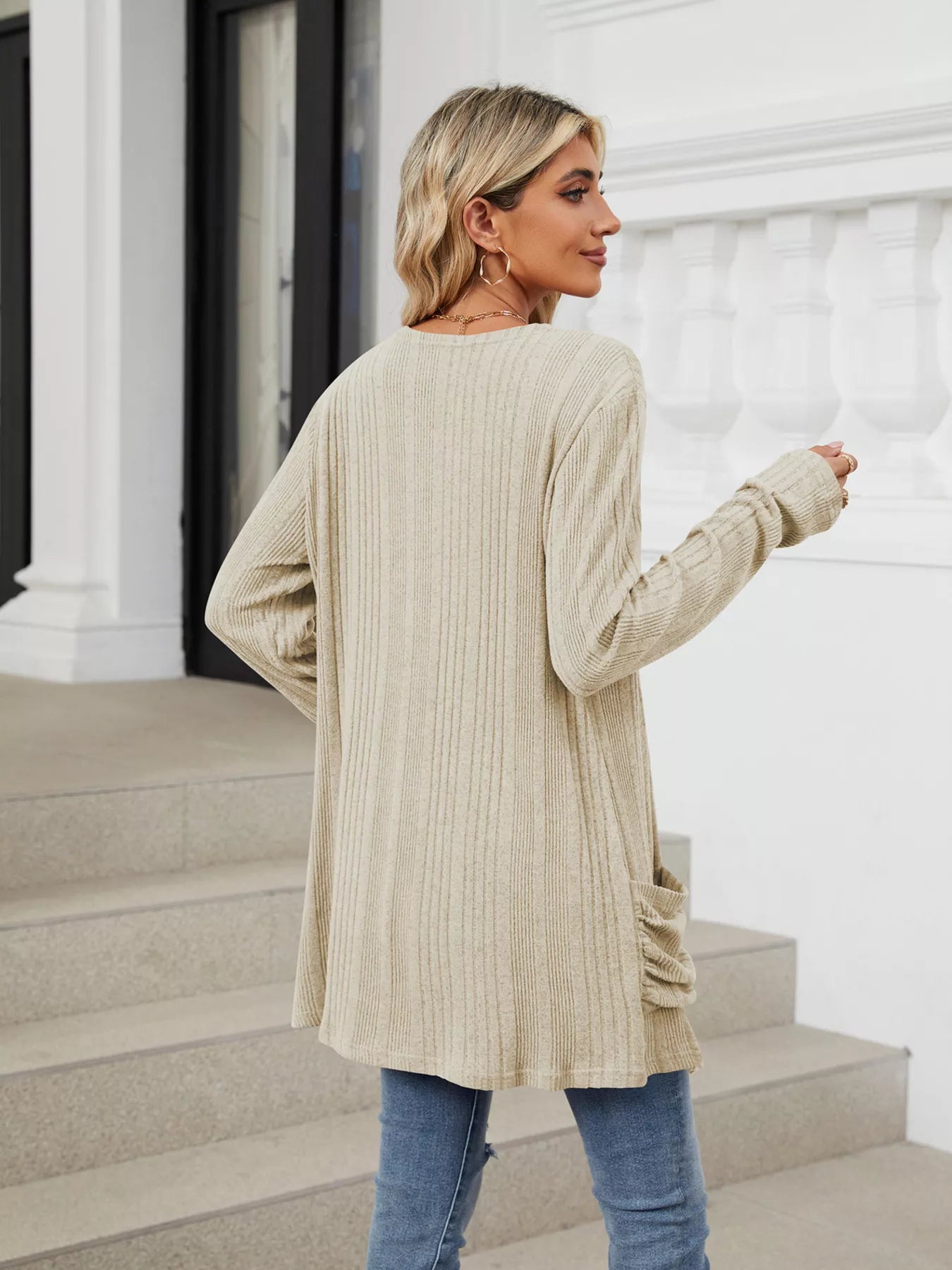 Open Front Long Cardigan