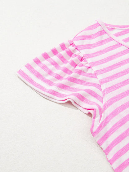 Striped V-Neck T-Shirt