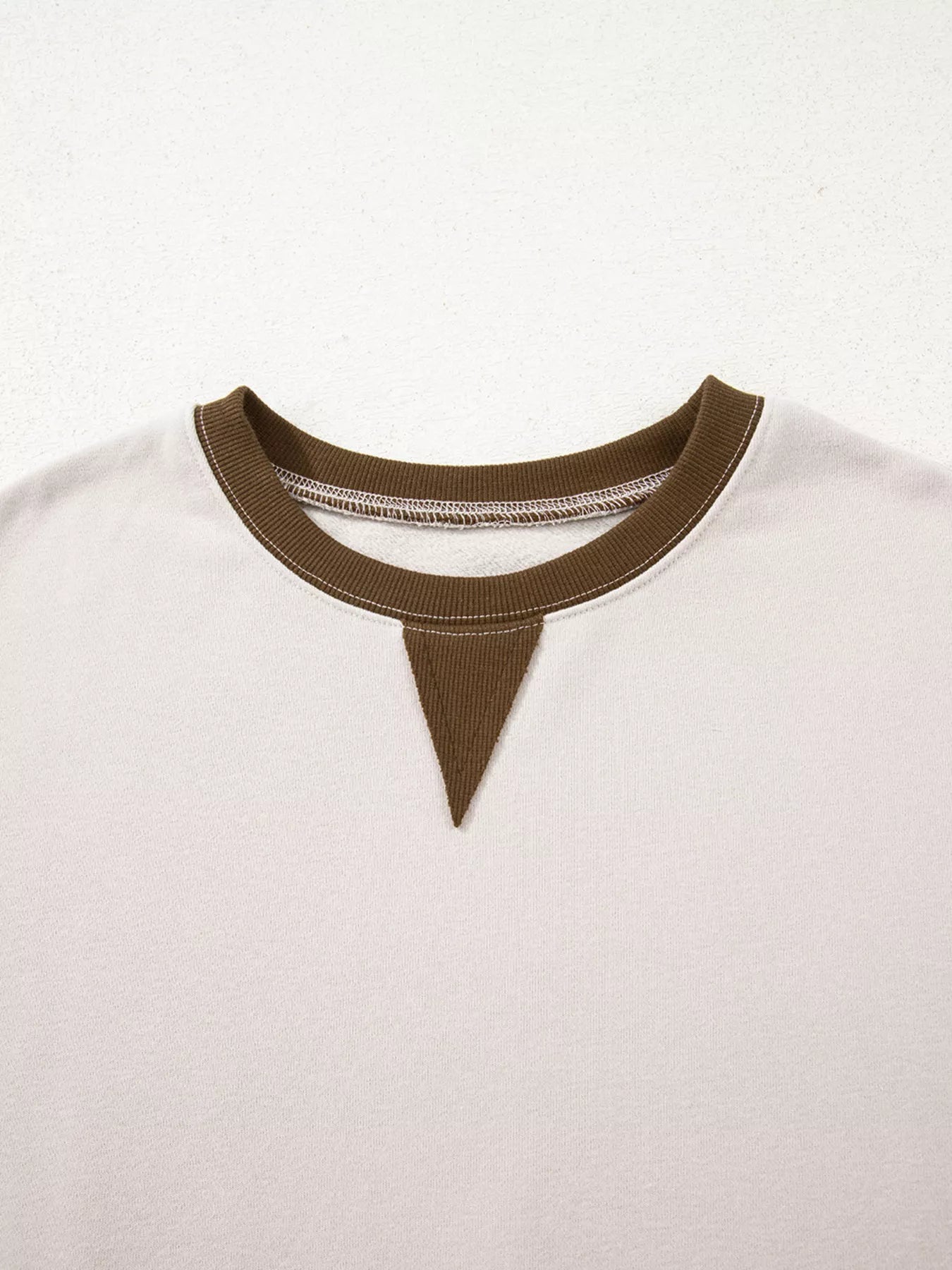 Contrast Striped Long Sleeve Sweatshirt