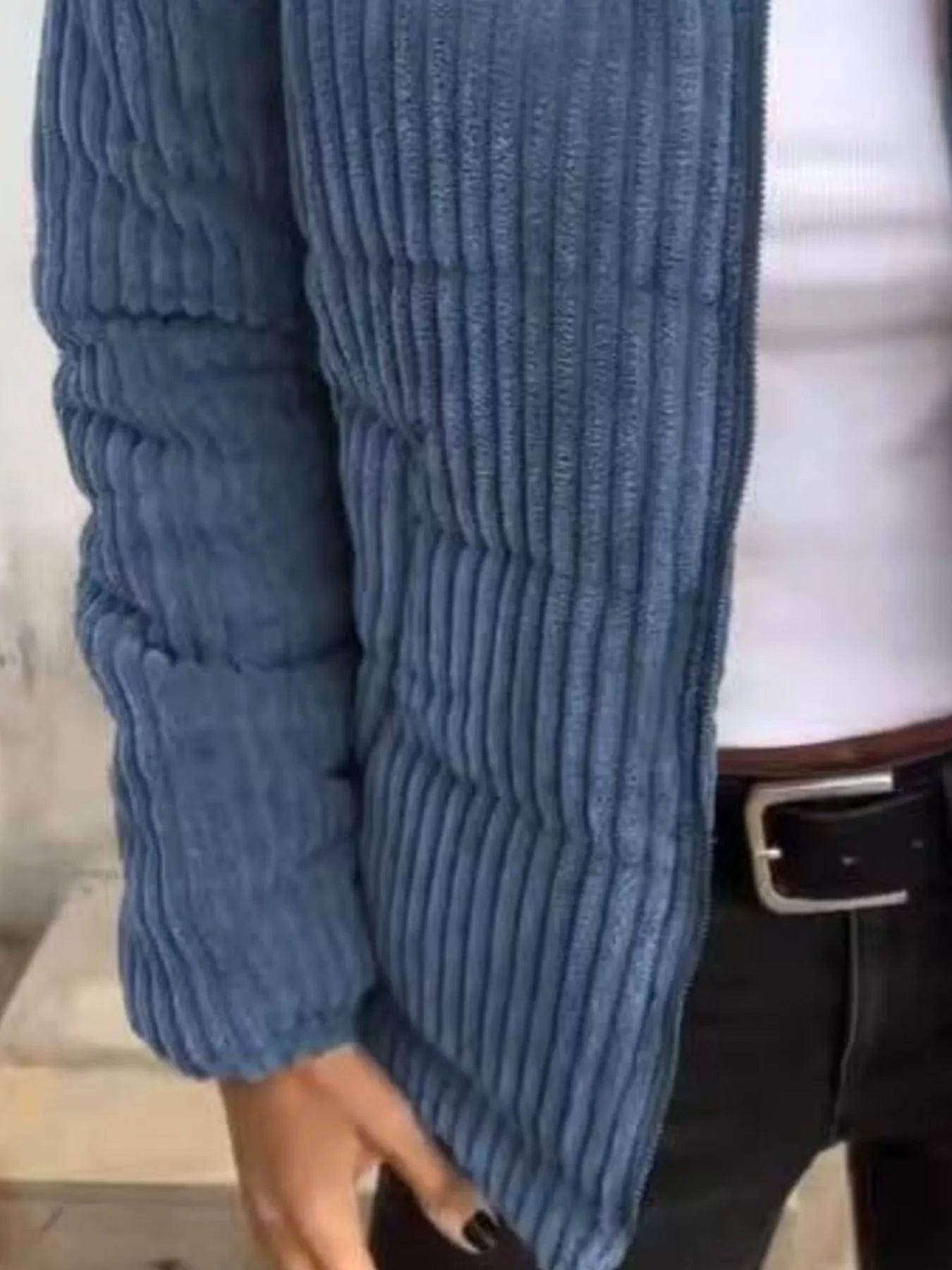 Full Size Zip Up Turtleneck Long Sleeve Winter Coat Plus Size