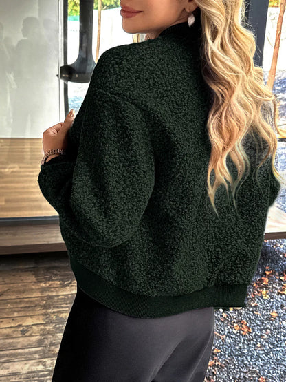 Snap Down Dropped Shoulder Jacket