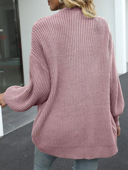 Oversized Chunky Knit Open Front Cardigan
