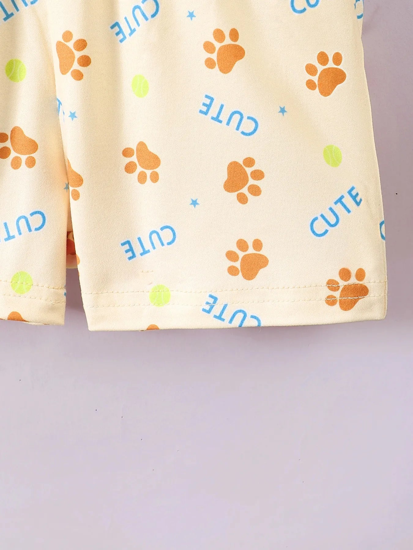 Children's Dog Short Sleeve Hoodie and Shorts Set