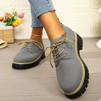 Lace-Up Platform Loafers