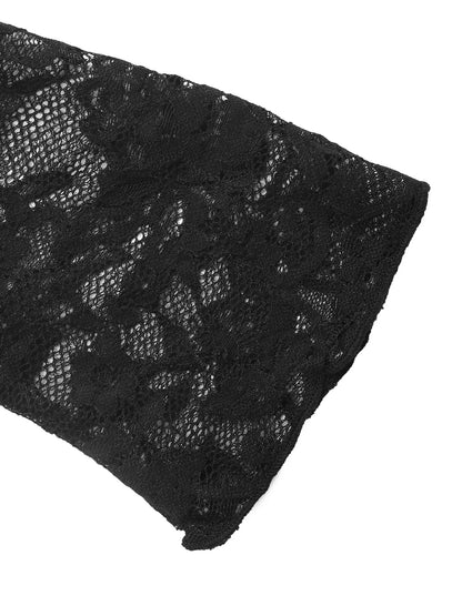 Lace V-Neck Long Sleeve T-Shirt