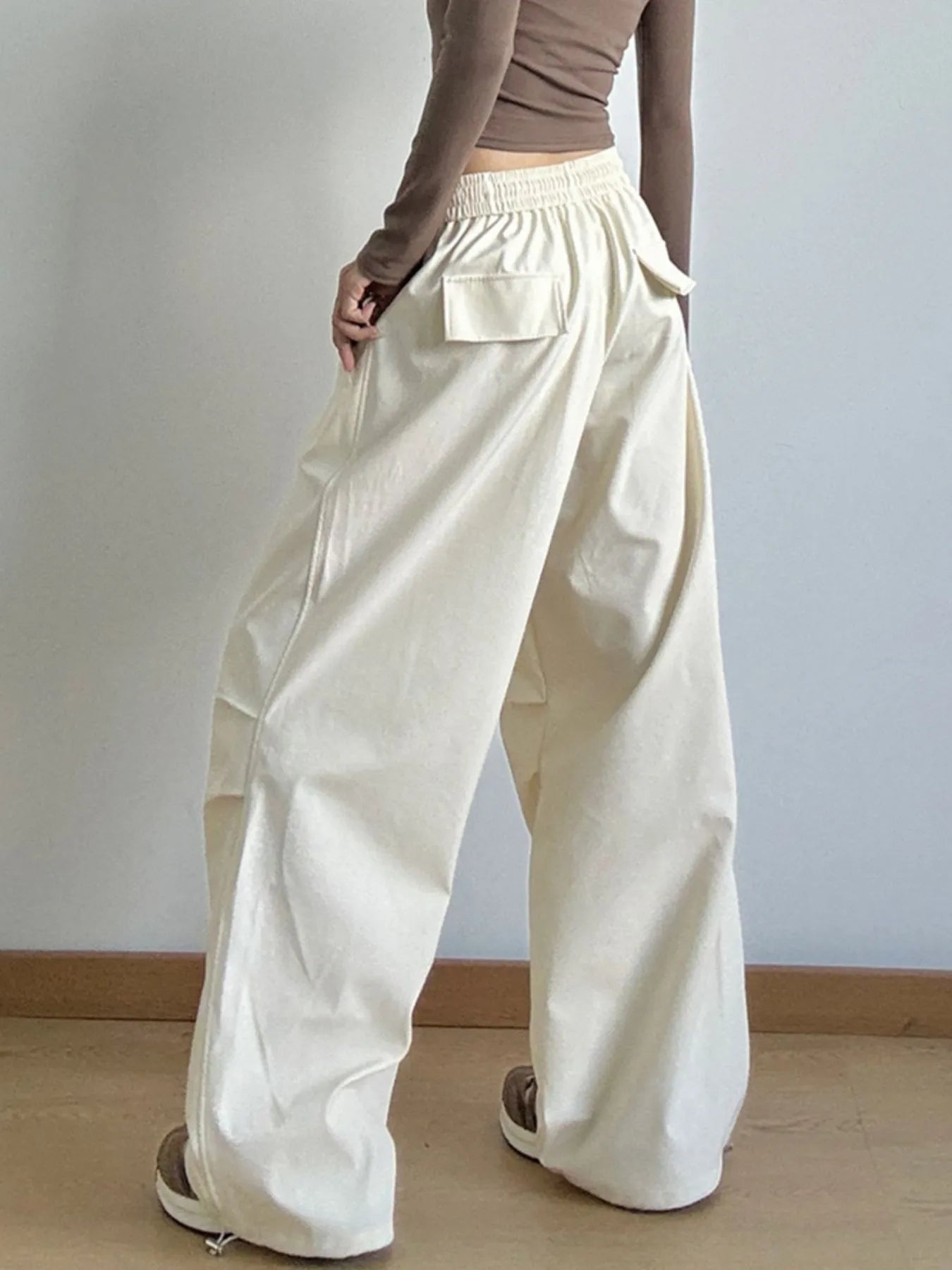 Oversized Wide Leg Drawstring Pants