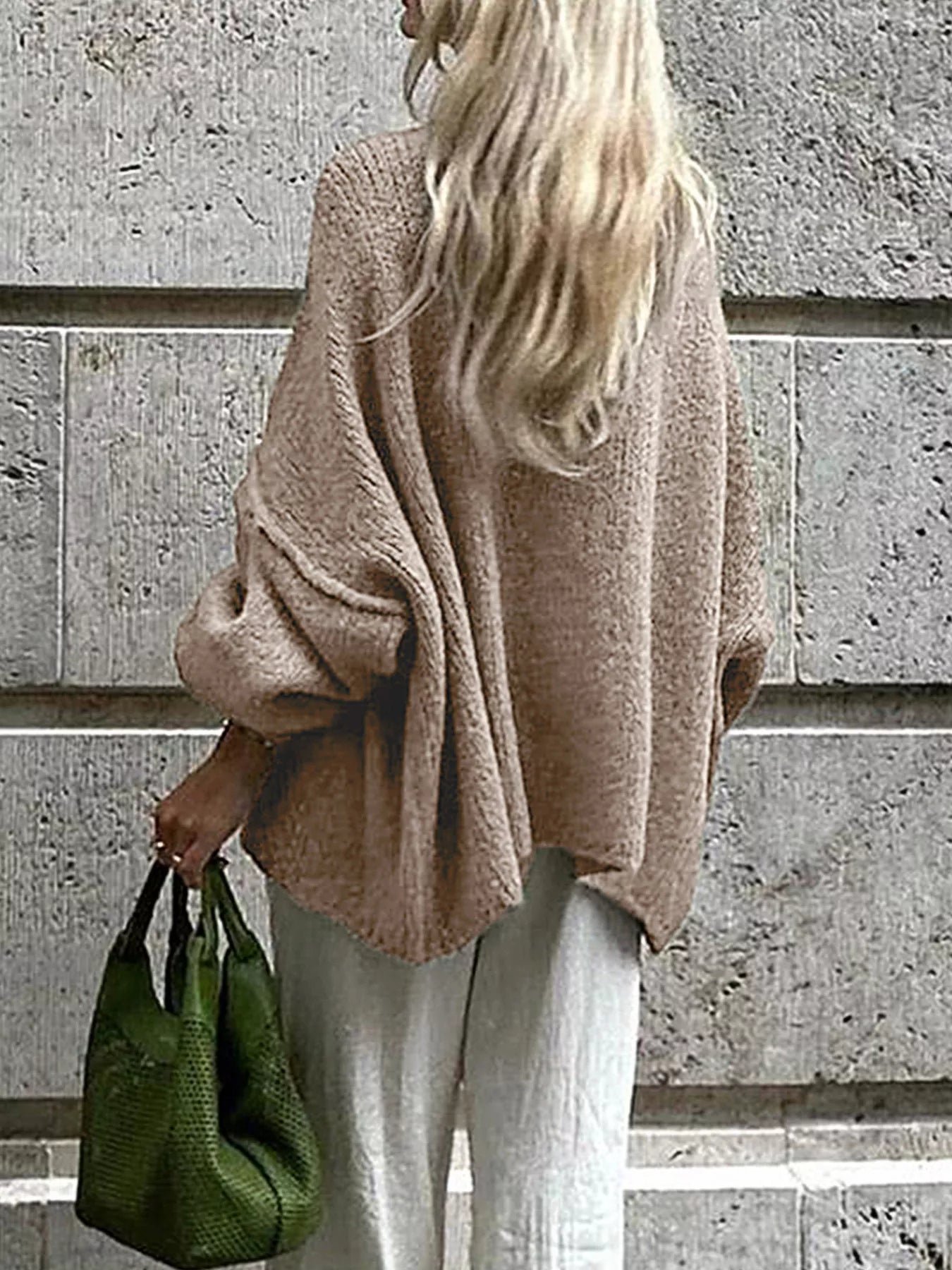 Oversized Knit Button Up Cardigan