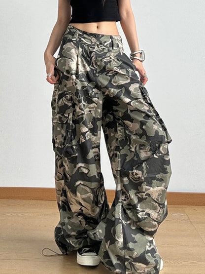 Camouflage Wide Leg Pants