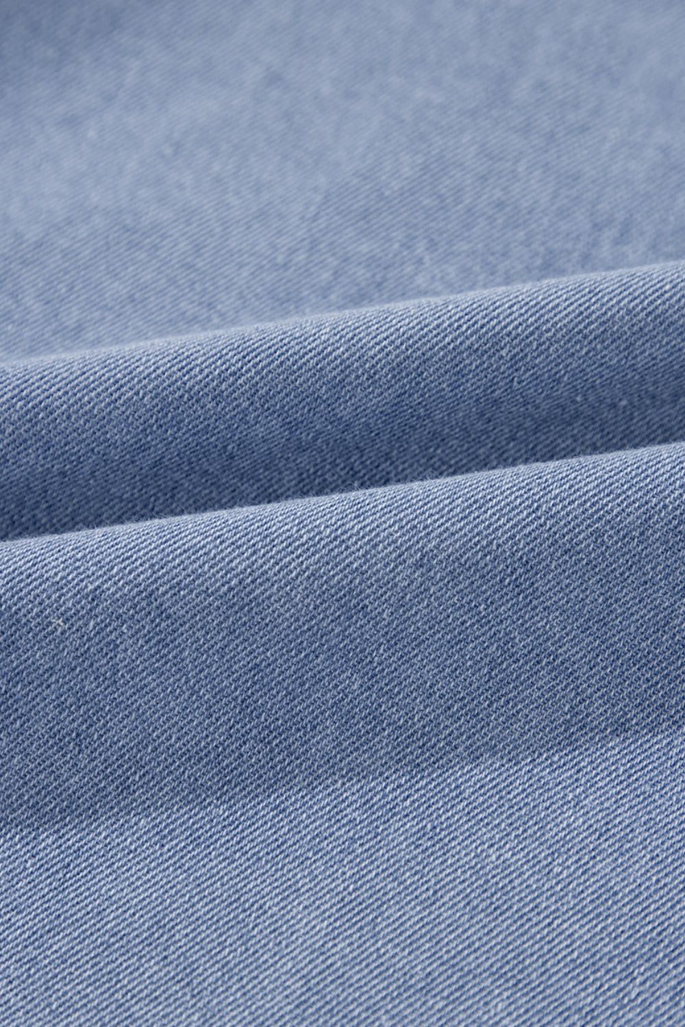 Lapel Neck Cap Sleeve Denim Babydoll Dress