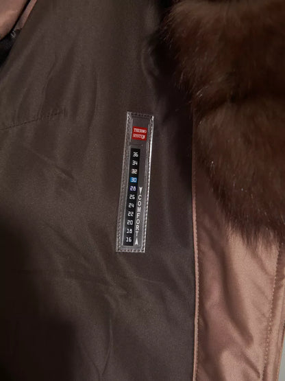 Genuine Polar Fox Fur Trim Rabbit Fur Insulated Parka