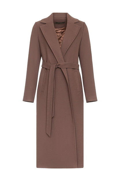 Harrington Classic Wraparound Overcoat in Mocha Mousse Mocha Mousse