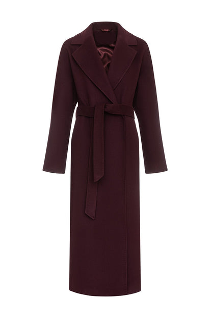 Cambridge Comfort Wraparound Wool Cashmere Coat in Royal Burgundy Royal Burgundy