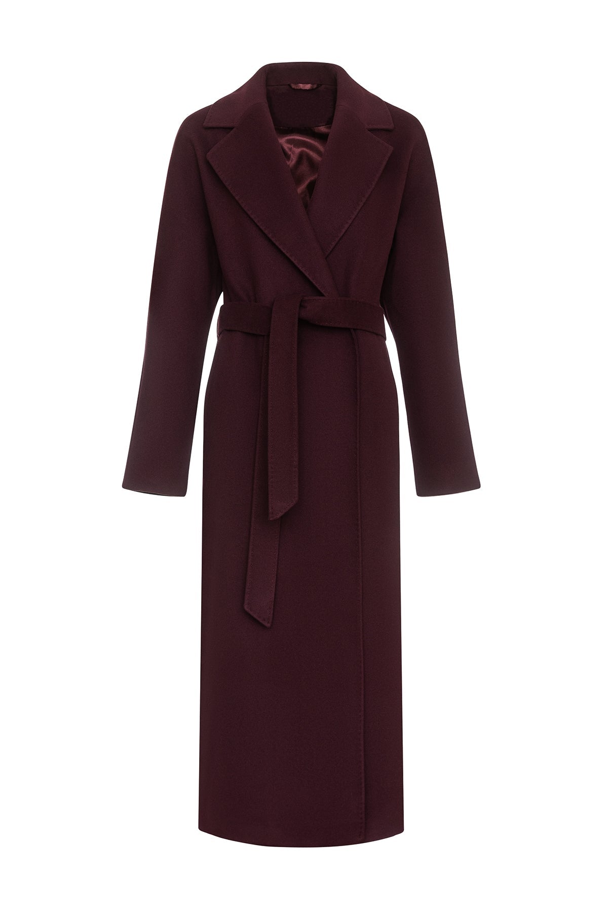 Cambridge Comfort Wraparound Wool Cashmere Coat in Royal Burgundy Royal Burgundy