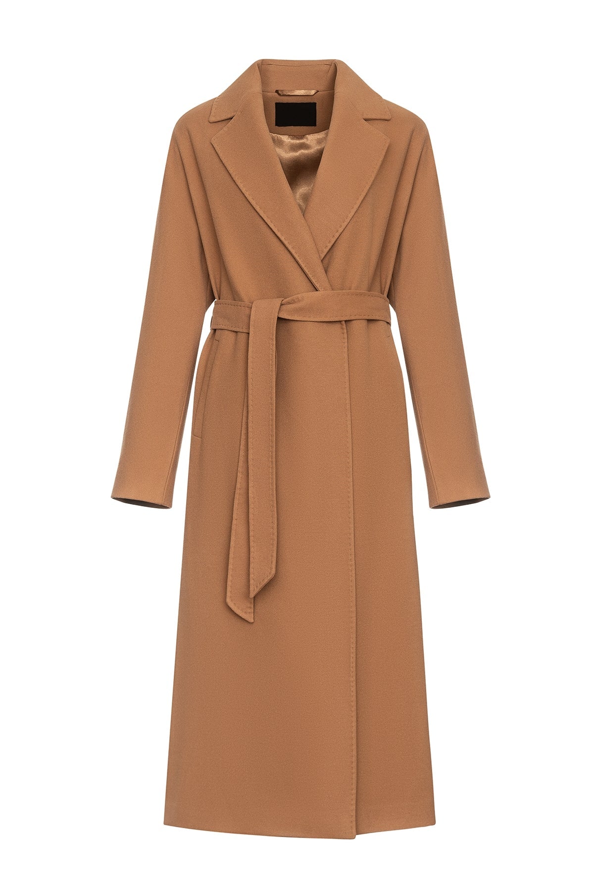 Cambridge Comfort Classic Wraparound Wool Blend Overcoat in Camel Camel