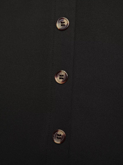 Button-Front Midi Skirt with Pockets