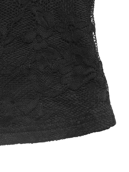 Lace V-Neck Long Sleeve T-Shirt