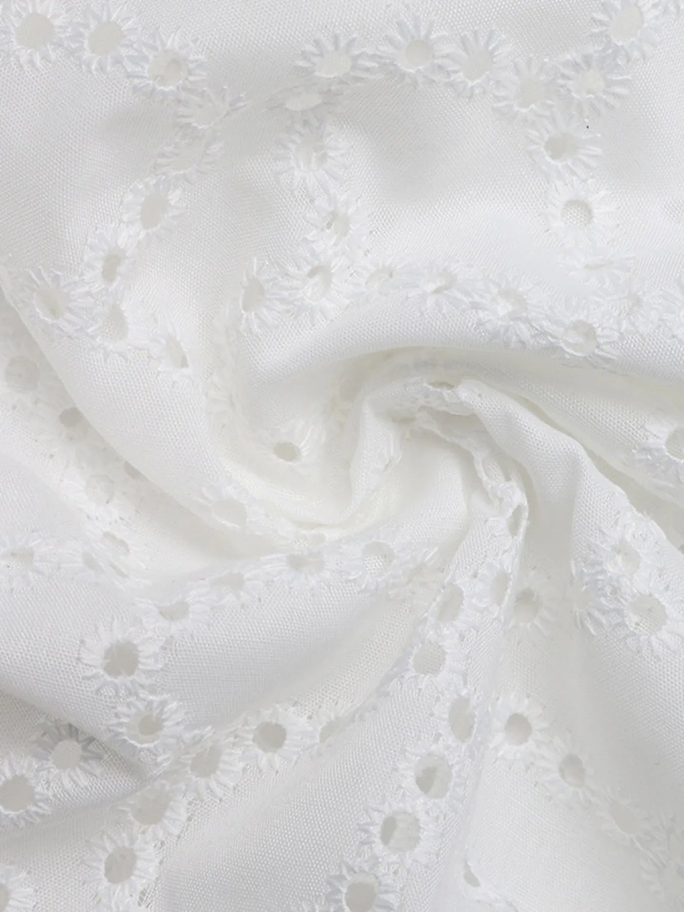 Eyelet Cutout Off-Shoulder Blouse