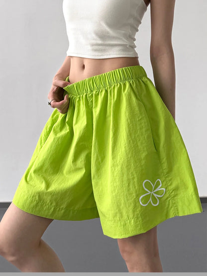 Elastic Waist Shorts Olive