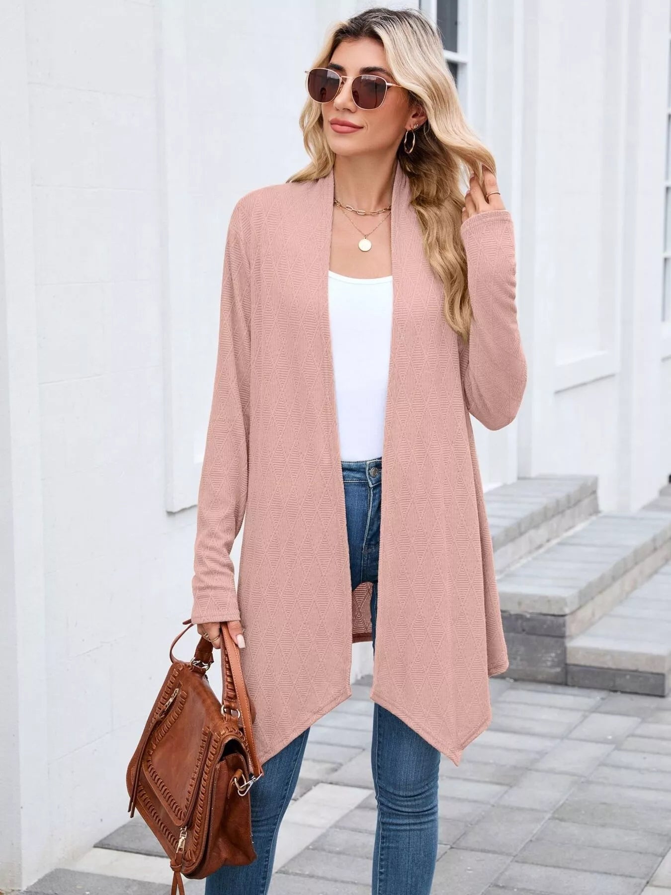 Open Front Long Cardigan